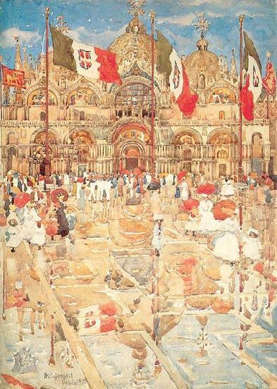 Maurice Prendergast Courtyard Scene oil painting picture